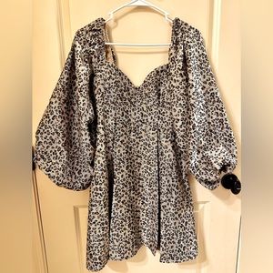 Sister Jane Women's Brown Tempo Leopard Jacquard Mini Dress